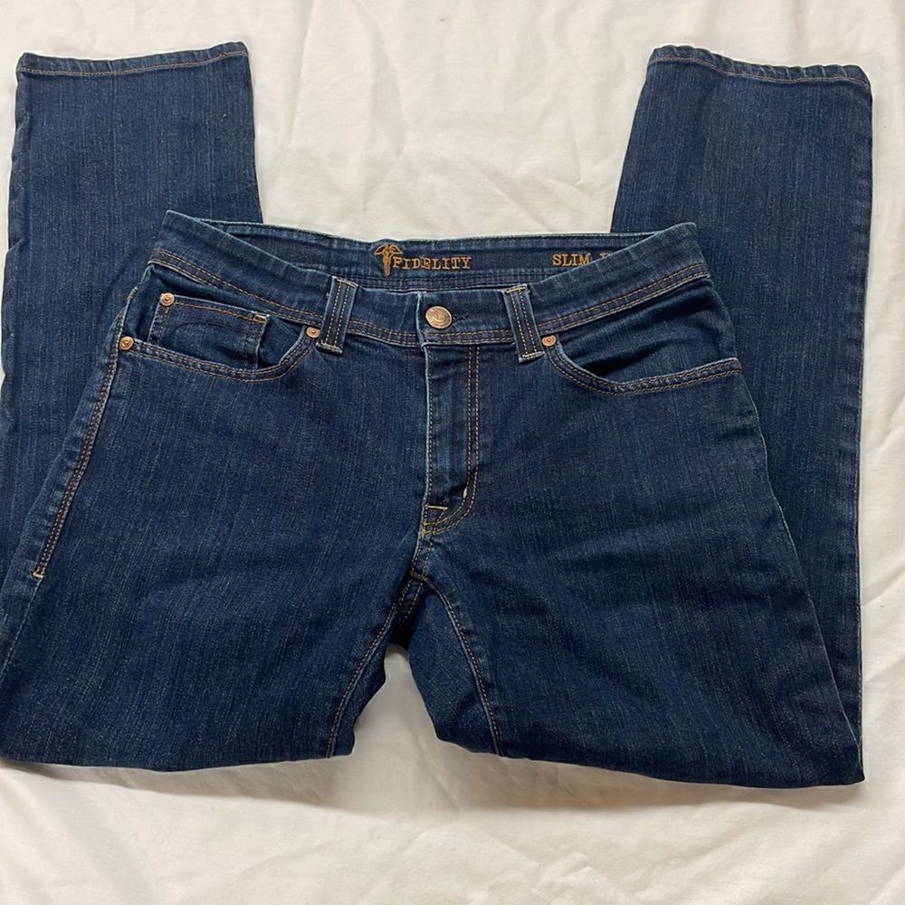 Fidelity Slim Jim Town Rinse Jeans Size 31